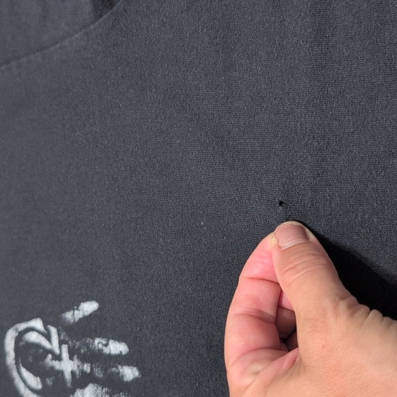 Cult Status Gothic Moon Skull Upside Down Hand Black And White Print T-Shirt XL - Picture 7 of 10